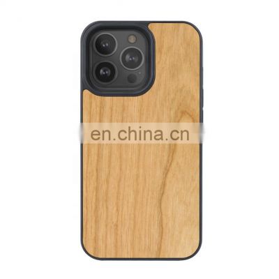 High Quality Blank Natural real wood case for iphone 13 Wooden Mobile Phone Case For iPhone 13 pro max mini