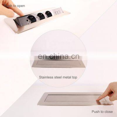 Desk Power With German Socket Outlets Triple USB Charger photo-5