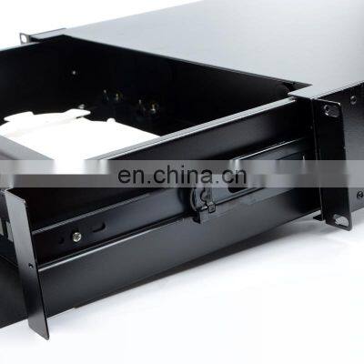 2U 19'' Sliding Type Rackmount Fiber Optic 48 Port Patch Panel Optical Cable SC APC 48 Core Drawer Type Terminal Box photo-5