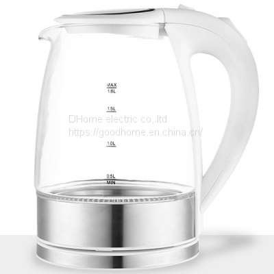 1.8L all-glass electric kettle stainless steel fast heating automatic power off prevent dry burning