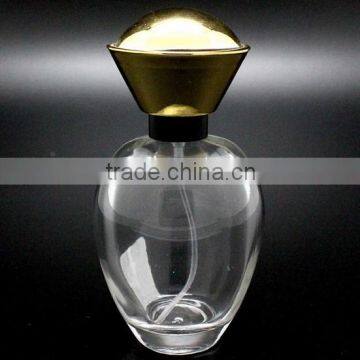 manufactory wholesale round glass perfume bottle with sprayer and cap