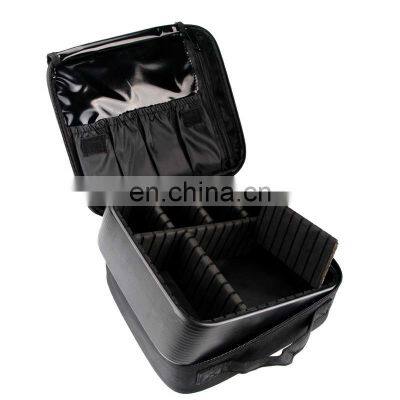 Personalized Bride Organizer Black Private Label Large Waterproof Professional Travel Custom Makeup Bag photo-3