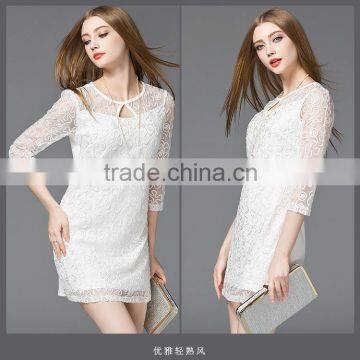2017 Hot New Lace Three-quarter Sleeve Dress for Summer and Autumn photo-4