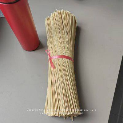 Incense Stick Raw Material 1.3 mm 20 cm Length Bamboo Religious OEM Indian Incense Customized Logo Color Brown Round Shape photo-3