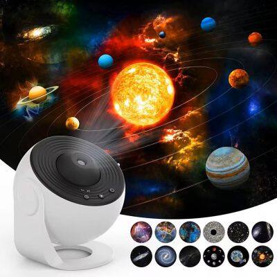 12 IN 1 Planetarium Projector 360 Degree Rotating 4K HD Film Discs Focus Adjustable Galaxy Star Projector Lamp For Kids Bedroom