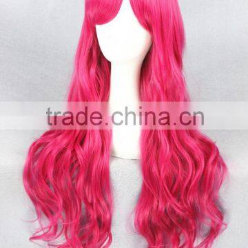 Wholesale 80CM Long Wave Rose Red Lolita Women Fashion Synthetic Cosplay Wig photo-2