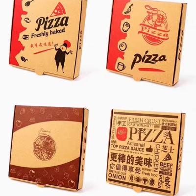 Corrugated Kraft Paper Pizza Boxes