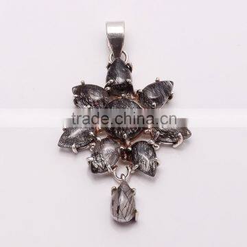 BLACK ROTIE PENDANT 925 Sterling Silver Pendant, SILVER JEWELRY EXPORTER,SILVER JEWELRY WHOLESALE,SILVER EXPORTER