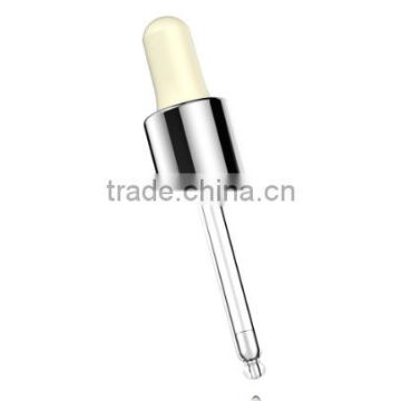 15/415 metal shiny silver dropper for essential oil bottle