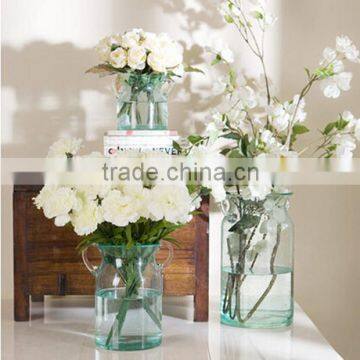 2015 new design modern blue glass vases for wedding centerpieces wholesale in glass craft