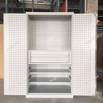 Workshop Double-door Storage Cabinet Supplier|Multi-level Tool Cabinet With Drawers Price photo-2