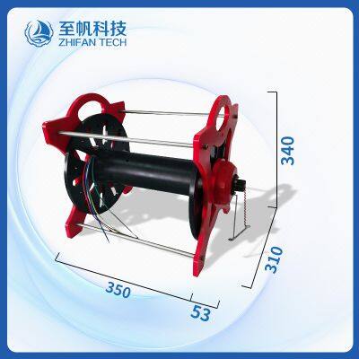 Neutral Zero-Buoyancy Cable Manual Winding Reel for Underwater Robots, ROV Cable Retriever With Electrical Slip Ring, Custom Specifications photo-4