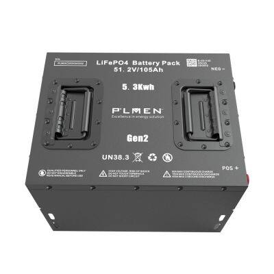 IP67 OEM ODM 48V 100Ah 105AH LFP Battery With Smart BMS 51.2V 105Ah Lifepo4 Battery Pack for Golf Cart photo-3