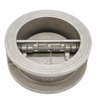 3in CF8 Stainless Steel High Temperature Wafer Butterfly Check Valve Spring Dual Plate Non-Return Valve photo-4