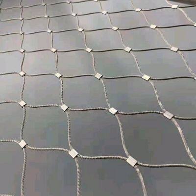 304 Stainless Steel Rope Mesh 4x4 Inch Plain Weave for Architectural Facades photo-3