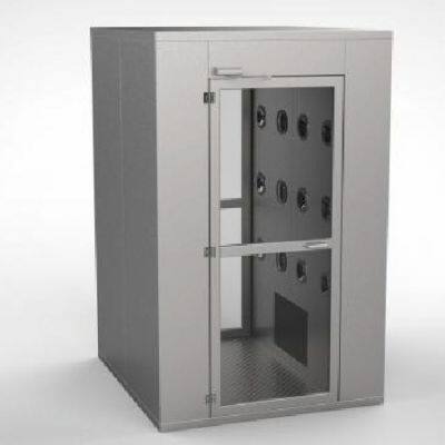 Stainless Steel Air Shower Room 1500x1400x2100mm With 0.8kW Fan for Cleanrooms
