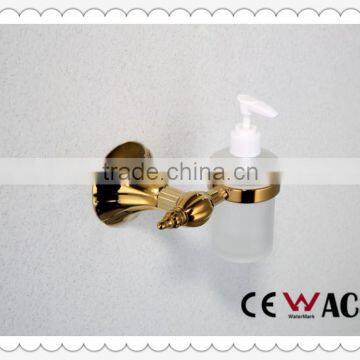 High quality titanium brass bathroom wall soap dispenser