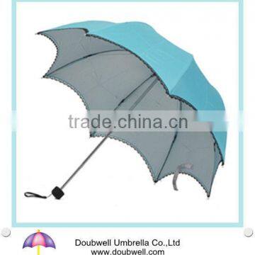 straight umbrella and folding umbrella with wave edge