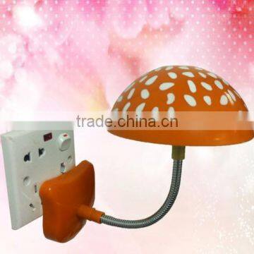 2014 Lovely mushroom light , Mulityfuncation Colors changing nigt light 3D Marshroom silicone LED night lamp with ray sensor