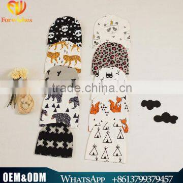 Ins Hot Sale Baby Cotton Printed Spring & Autumn Headwear Newborn Baby Cap Kids Hats