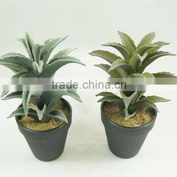 Artificial plants artificial aloe with plastic pot for indoor decoration