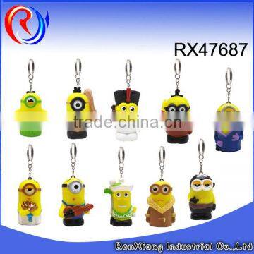 New product rubber minion custom keychain