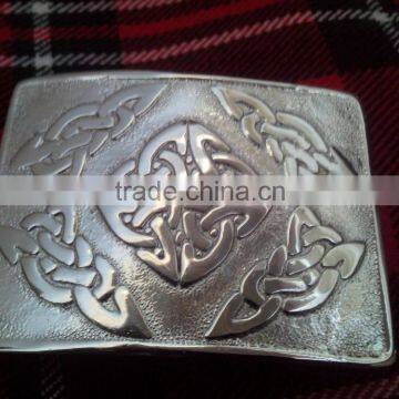 Scottish Design Kilt Belt Buckle In Chrome Finished Made Of Brass Material