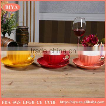 tea cup and saucer wholesale new fashion modern bone china high quality coffee home or holiday gift with custom design