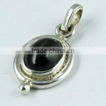Artisan Black Star 925 Sterling Silver Pendant, Gemstone Silver Jewelry, Handmade Silver Jewelry photo-2