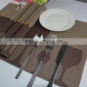 Dark Brown Coffee Color Wine Cup Background Picture Placemat45*30cm for Table Decoration photo-2