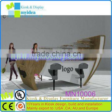 Fashion Design hair beauty kiosk for mall/uesd hair beauty kiosk for sale