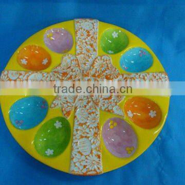 New Ceramic egg plate