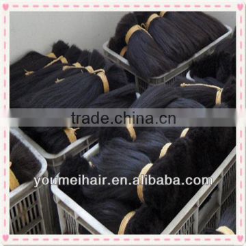 Natural balck straight hair cheap indian virgin hair bulk