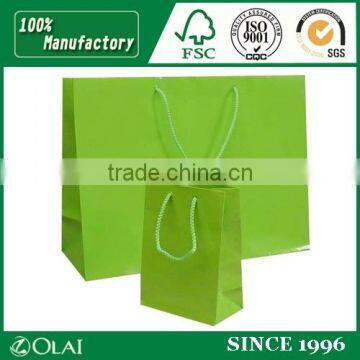 Eco-friendly Green Garment Paper Bag