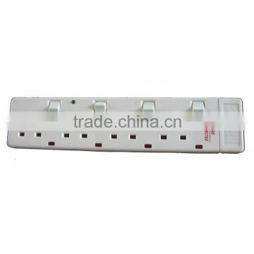 4way UK socket power strip surge protector ith separate switches