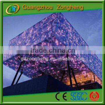 Safety rainbow color Laminated glass for Curtain Walls glass per square meter Stair balustrades glass