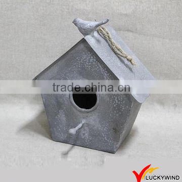 French Decor Metal Rustic Craft Birdhouse