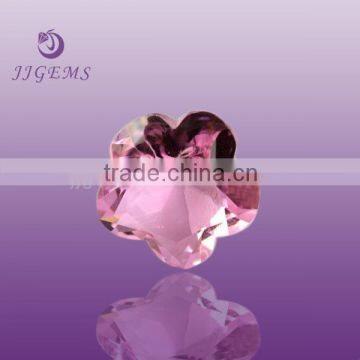 synthetic cz loose pink flower zircon stone