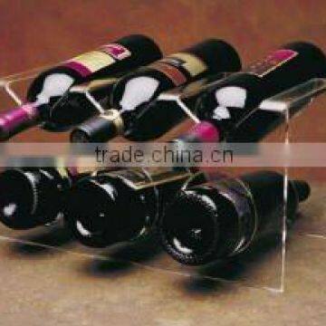 Plexiglass wine holder for storage or display