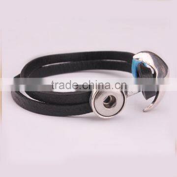 2015 Cheap Leather Button Bracelets 18mm Ginger Snap Button Bracelet Pulseras Snap Bracelets photo-3