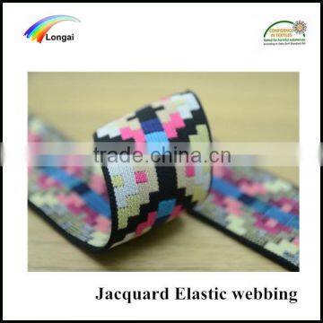 custom polyester jacquard elastic webbing band tape