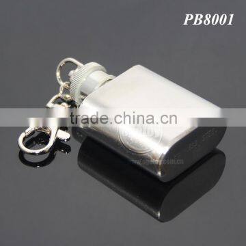 1oz Stainless Steel Portable Flagon Kettle Oilcan Keychain 28ML Metal Travel Wine Pot Mini Hip Flask photo-6