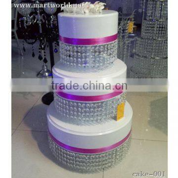 Elegant 3-tier crystal cake cake stand for home/party/hotel/banquet/wedding decoration (Cake-001)