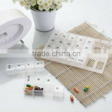 clear plastic pill box/7-day Pill Box