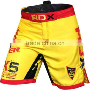 RDX UFC MMA Fight Me Boxing Shorts Yellow X5