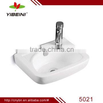 Ceramic bathroom basin wall hung sink for hotel