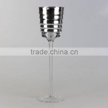 Tall Crystal Glass Candle Holders for Home Decoration