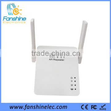 Fanshine Hot Sales Outdoor 300Mbps Mini White Color Wifi Repeater Support Wireless Switch