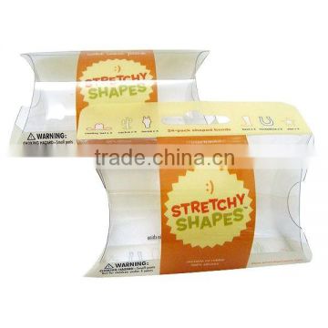 clear plastic transparent printed pillow box