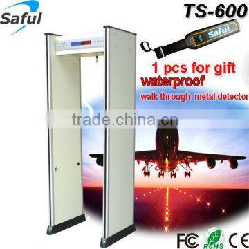 Anti interference Saving power Outside IP55 waterproof walk through metal detector with high sensitivity 0-299 level